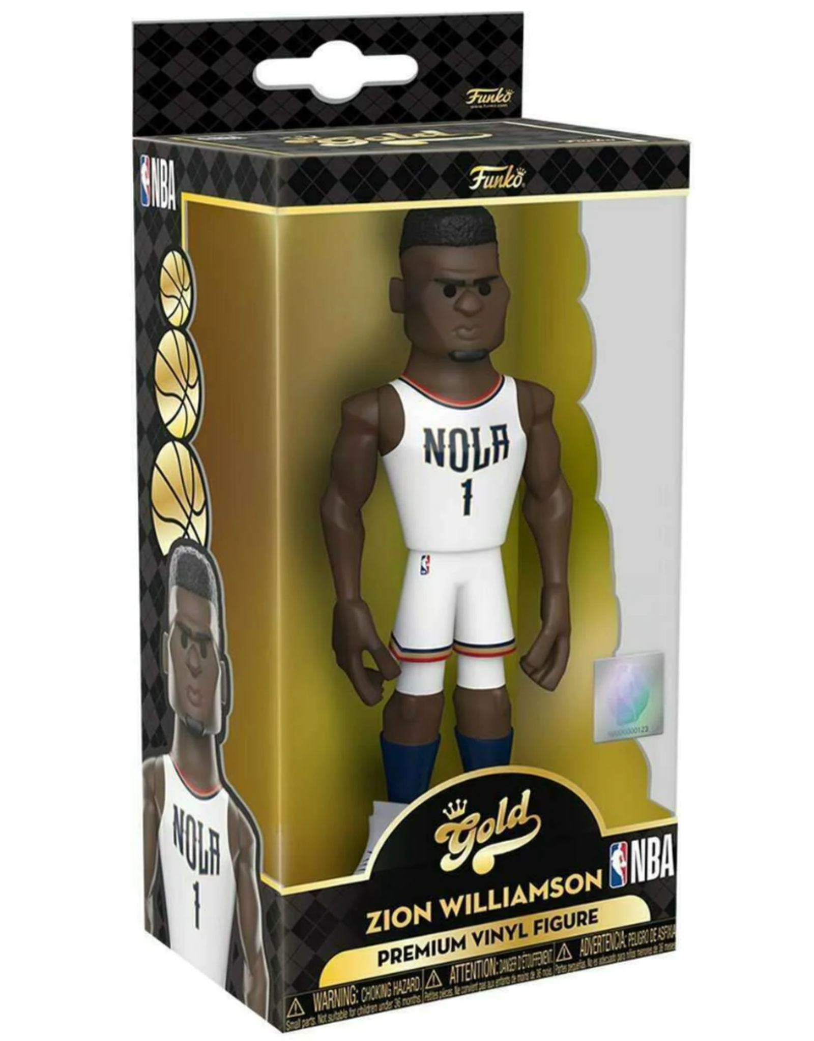 Funko Gold 5" Zion Williamson New Orleans Pelicans White