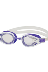 Leader Aqua Sport Swim Goggles Adult Narrow Clear/Purple/White