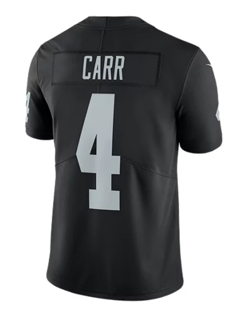 Las Vegas Raiders Nike Atmosphere Jersey - Derek Carr 4 - Grey - Mens