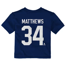 Toddler Auston Matthews #34 T-shirt Maple Leafs Blue