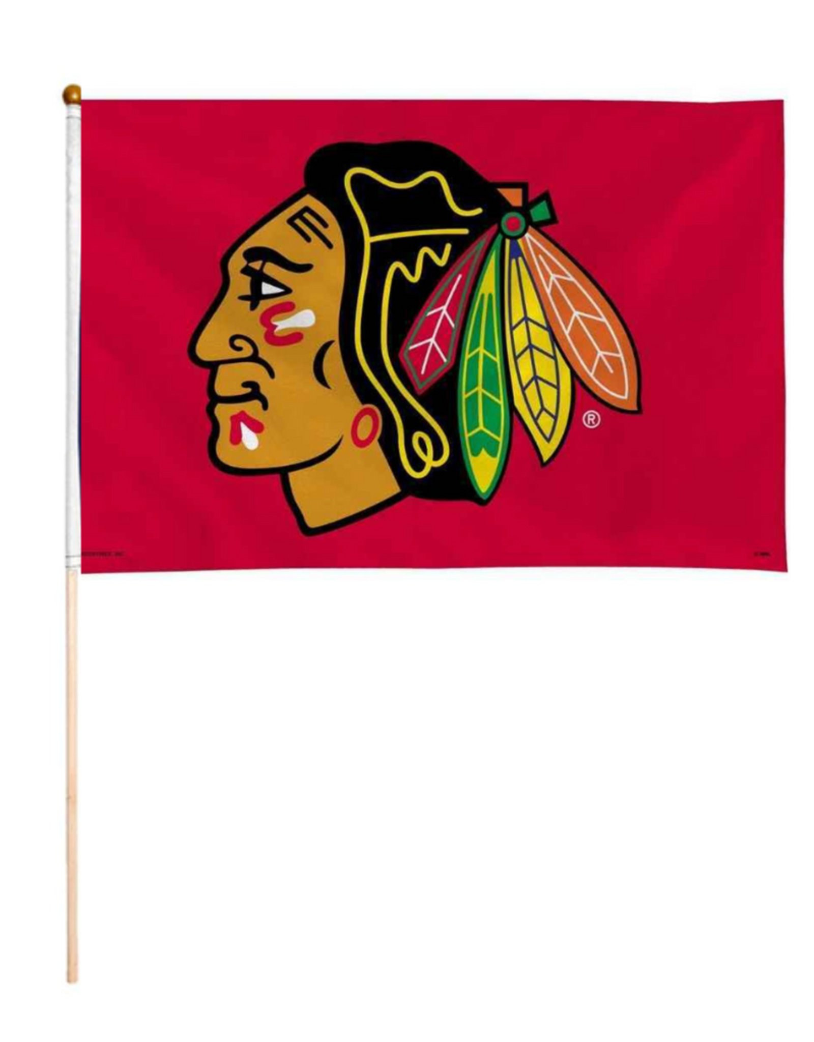 NHL Stick Flag Chicago Blackhawks Red
