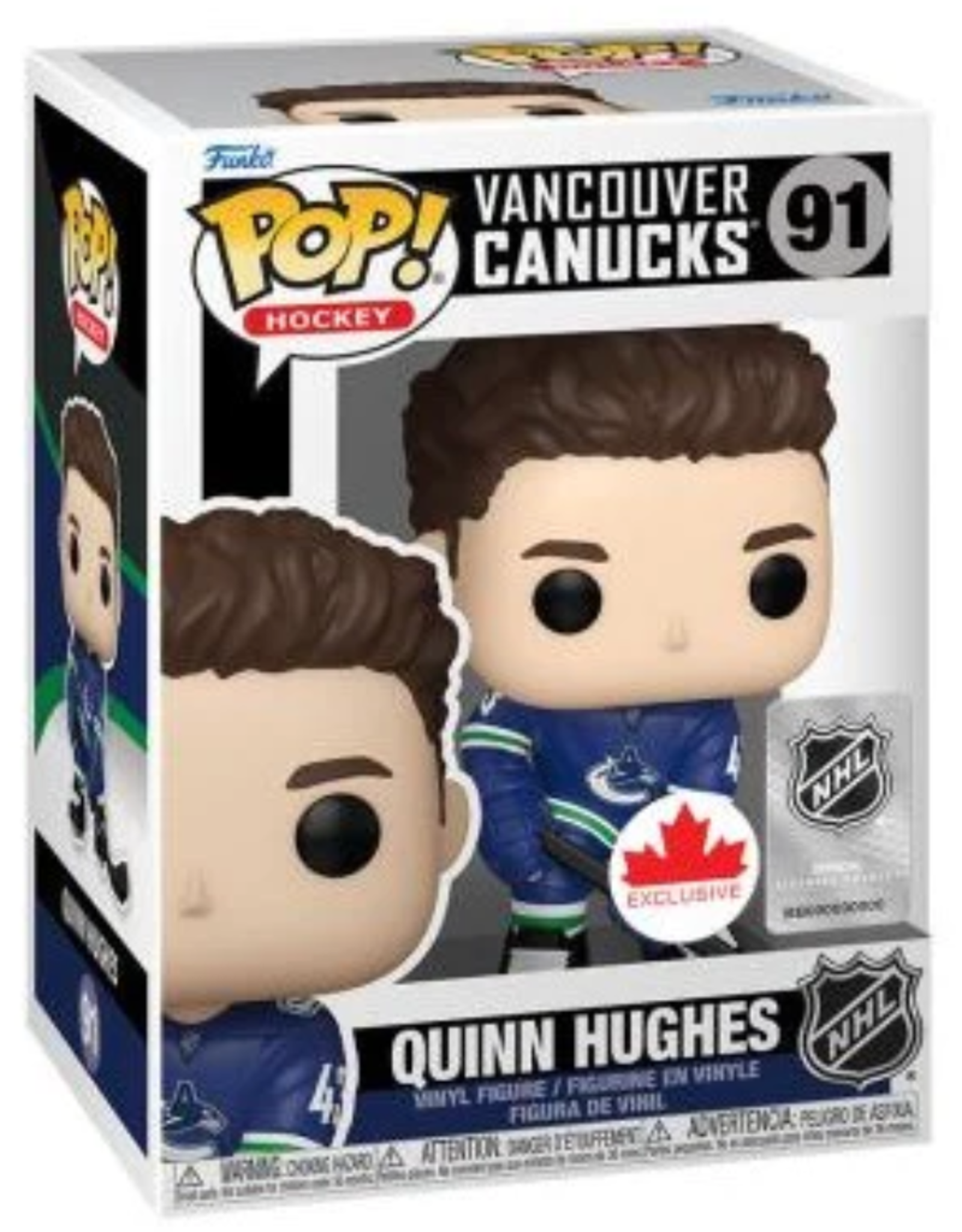 Funko POP! Figure Quinn Hughes Vancouver Canucks Blue