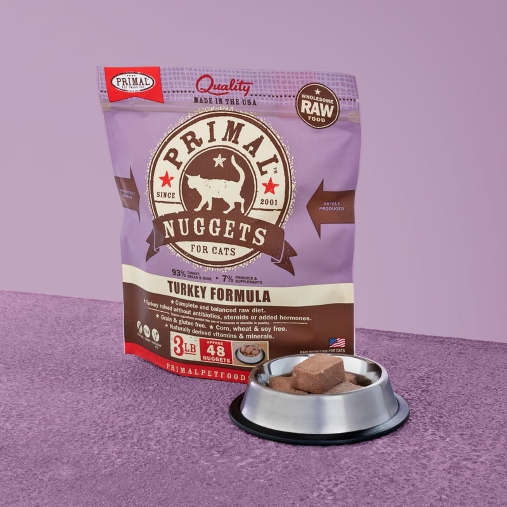 PRIMAL Primal Cat Turkey Nuggets 3lb