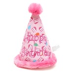 THE WORTHY DOG Birthday Party Hat Toy Pink