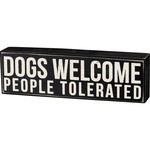 Primitives By Kathy PBK Box Sign Dog Welcome