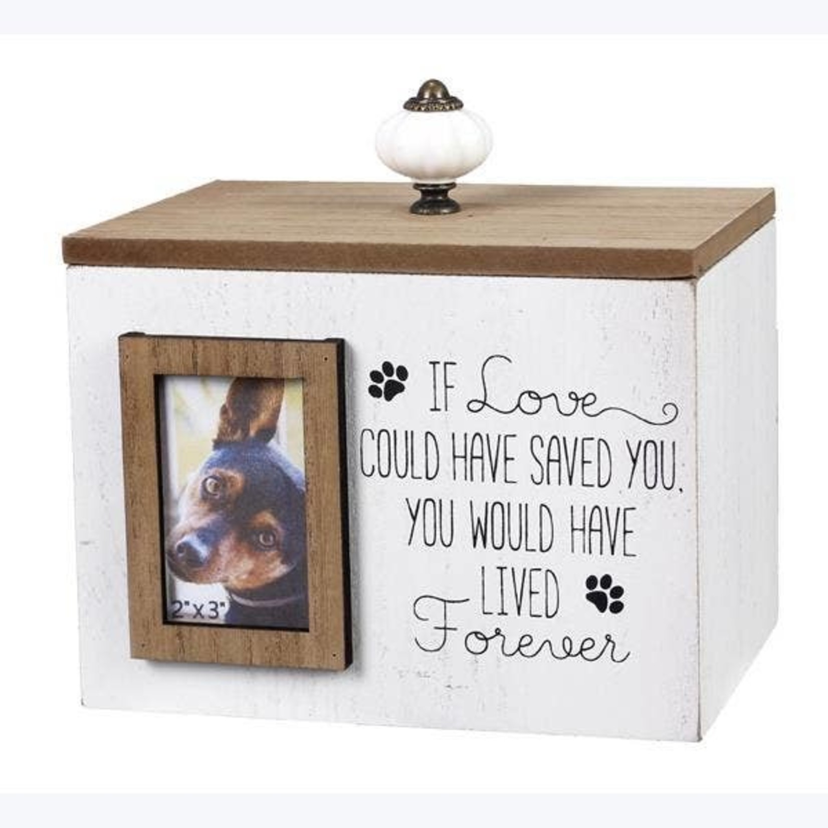 Young's Wood Pet Memorial Box with Photo