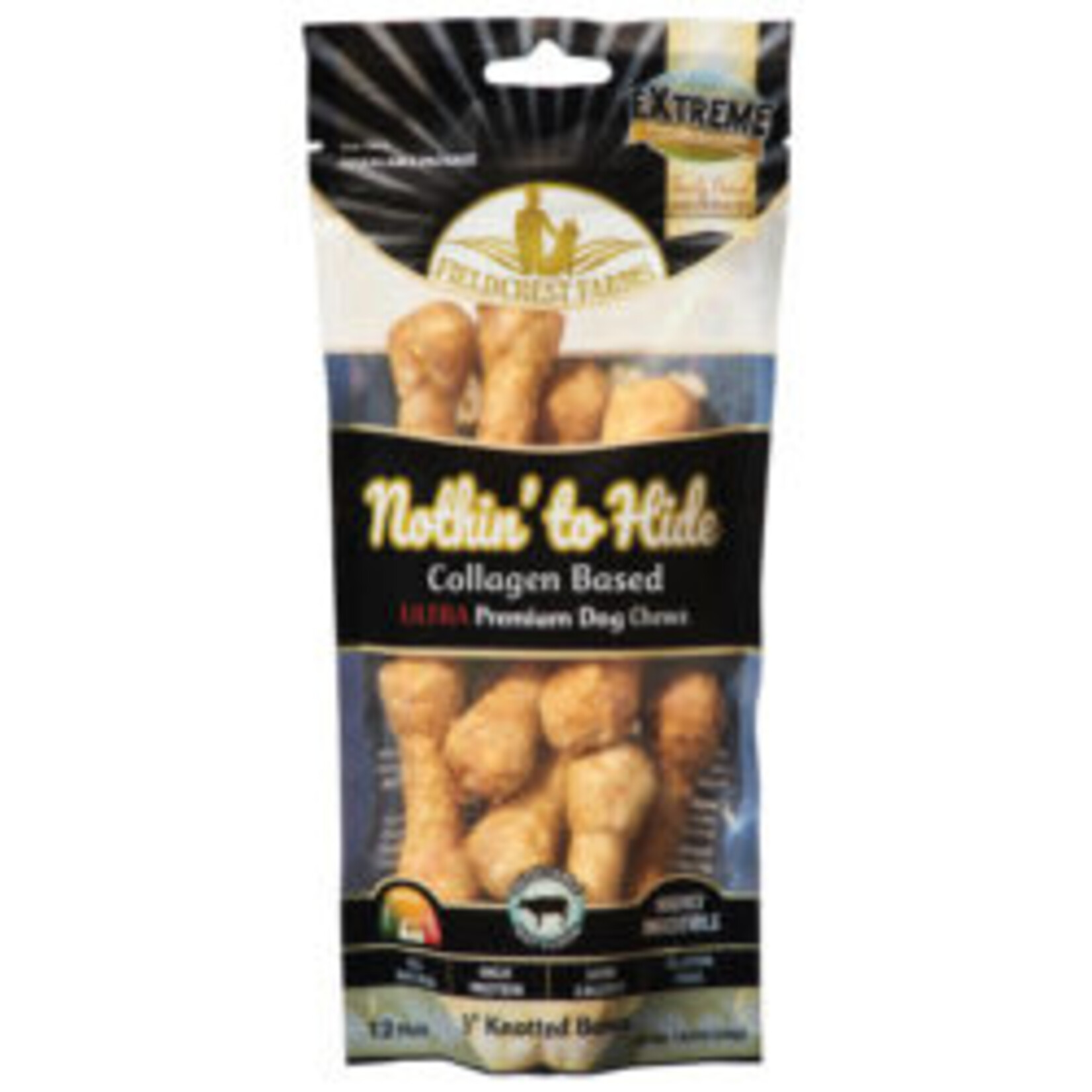 Nothin' to Hide Nothin to Hide Knotted Bone 3" Bag Beef