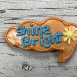 LEAPS & BONES Biscuit Inspirational Shine Bright Word Bubble
