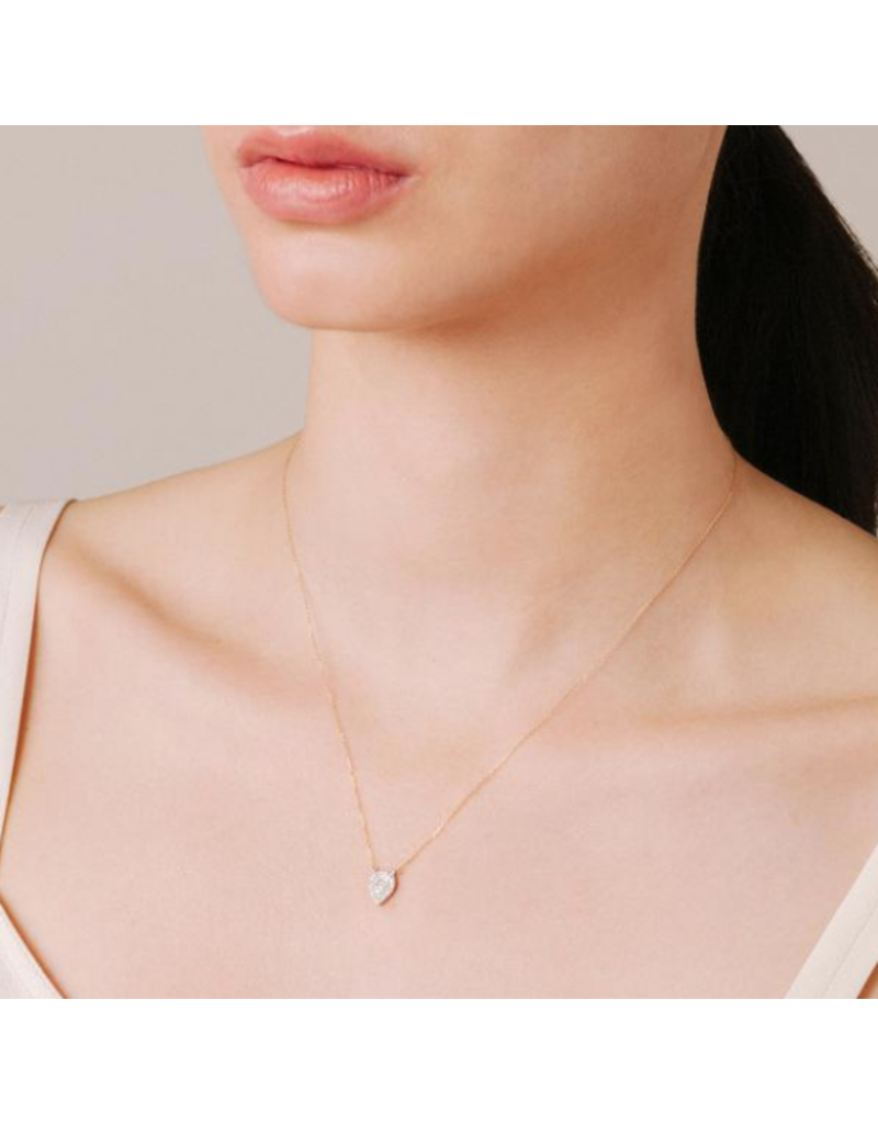 ADINA REYTER SOLID PAVE TEARDROP NECKLACE