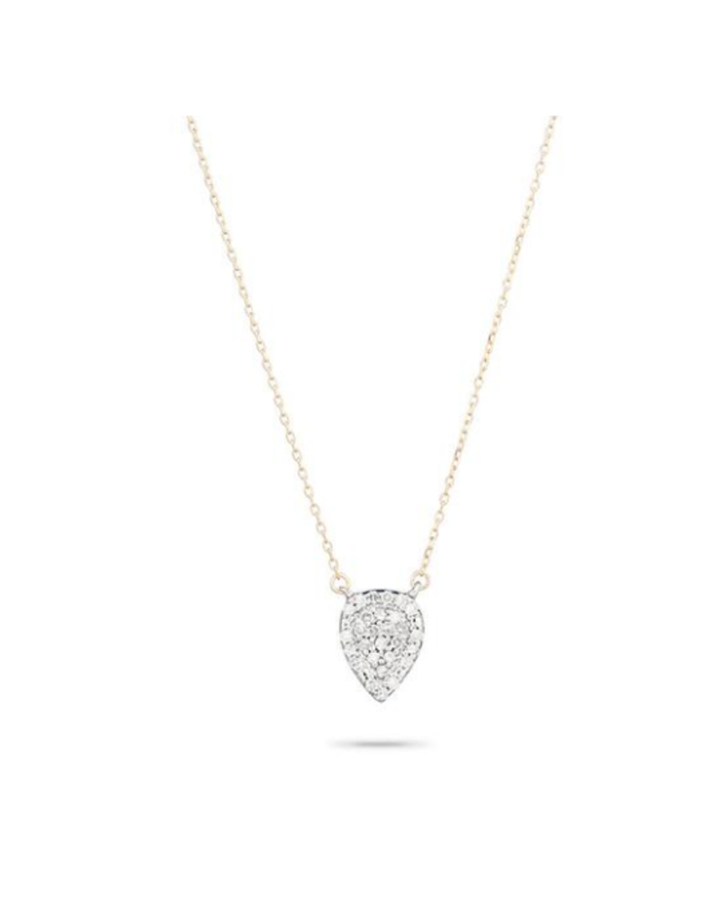 ADINA REYTER SOLID PAVE TEARDROP NECKLACE