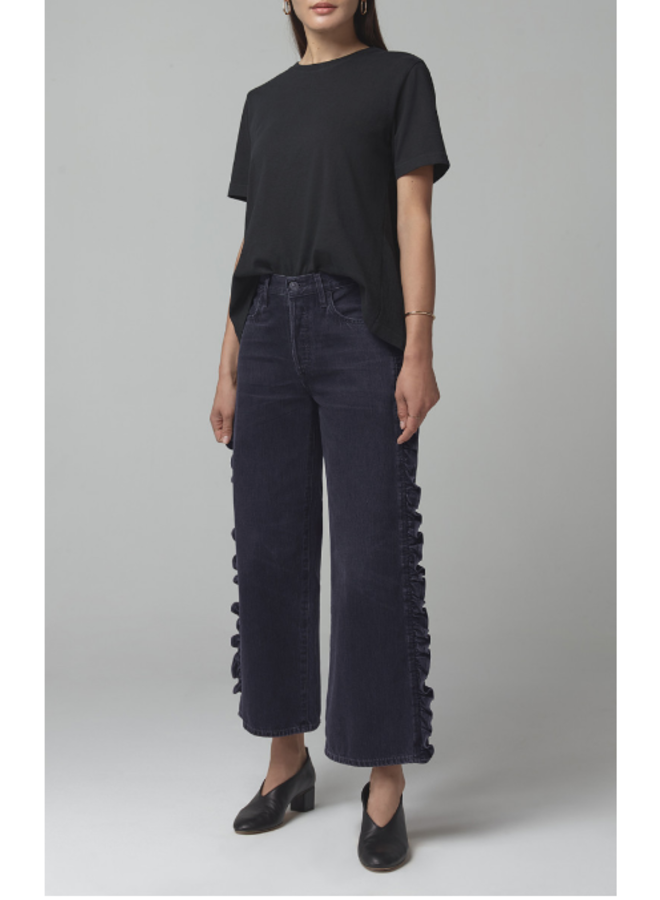 SARA WIDE LEG SIDE SEAM RUFFLE IN LAST 