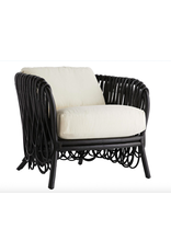STRATA LOUNGE CHAIR | MUSLIN BLACK RATTAN/other finishes available