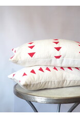 HAND BLOCK PRINTED RED ARROW PILLOW