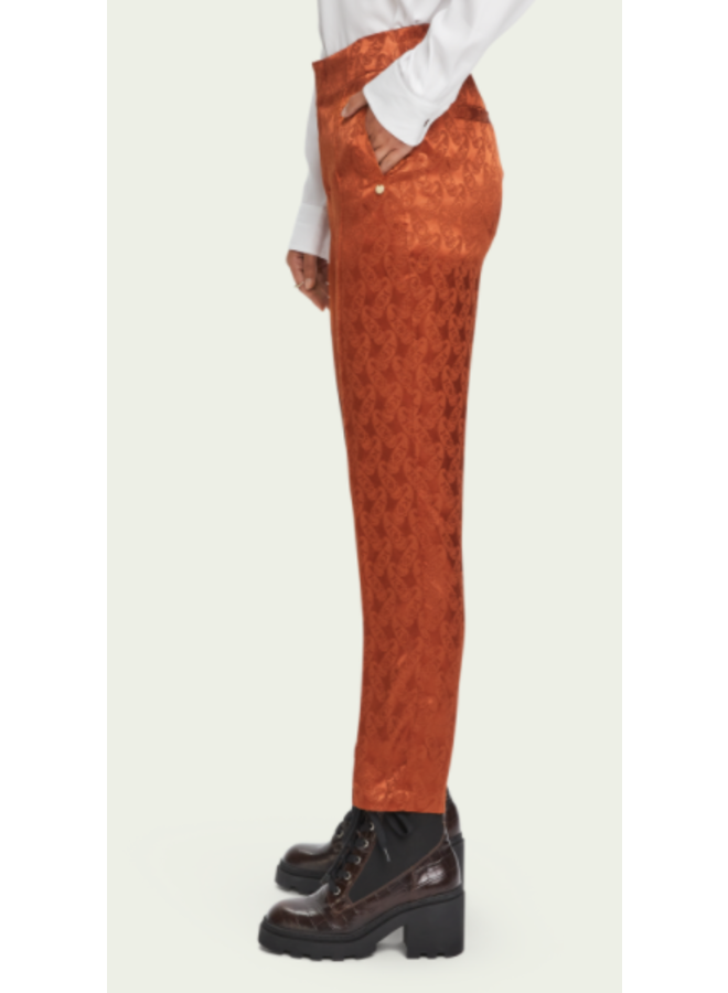 TAILORED PANTS IN PAISLEY JACQUARD - Ella's