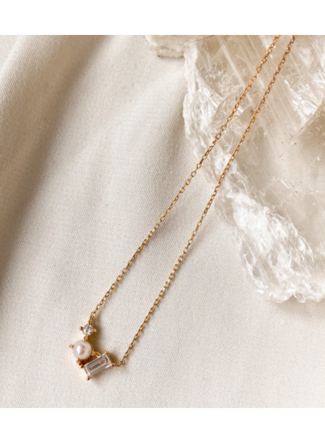 Petite Paris Charm Necklace - 14K Yellow Gold