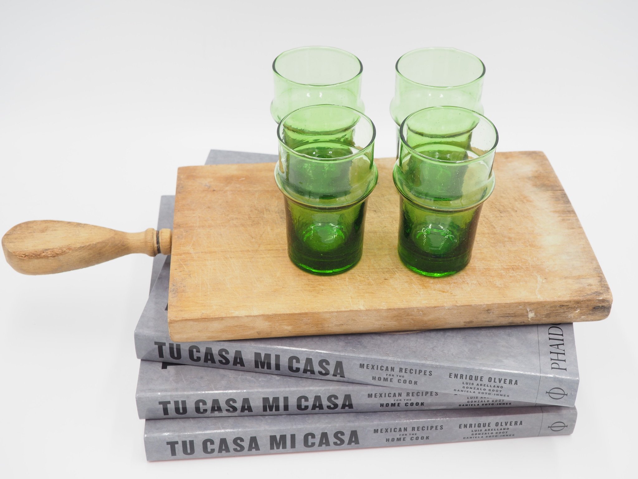 SCHWUNG HOME USA HANDBLOWN MOROCCAN GREEN GLASS