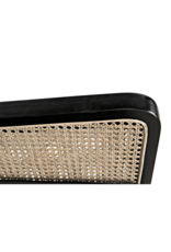 Noir Edward Chair, Charcoal Black with Caning