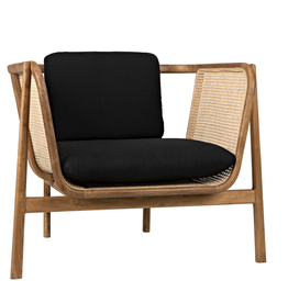 Noir Balin Chair with Caning