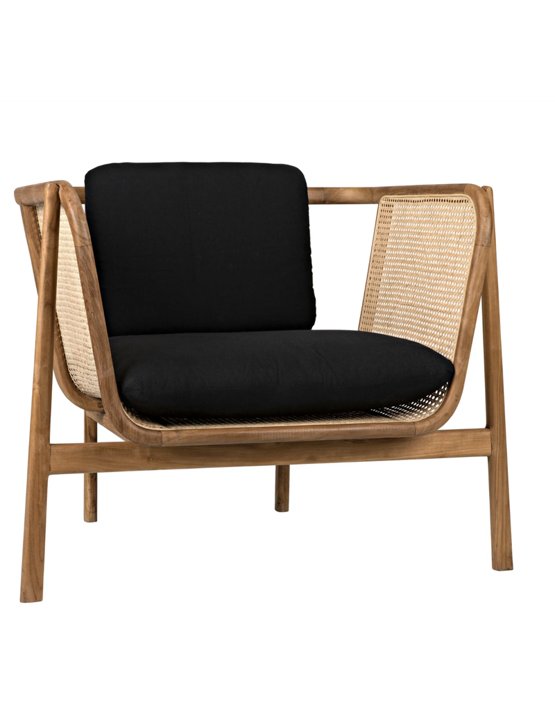 Noir Balin Chair with Caning