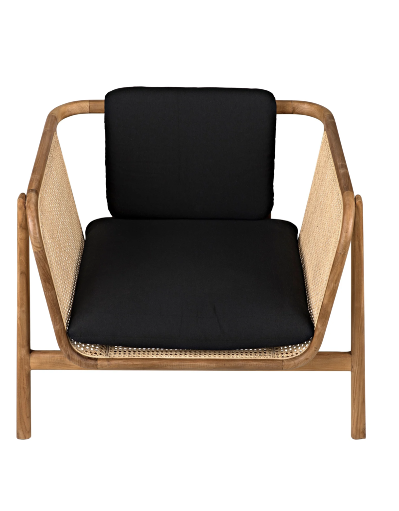 Noir Balin Chair with Caning