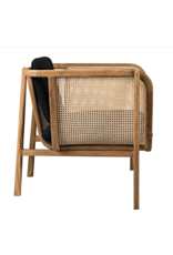Noir Balin Chair with Caning