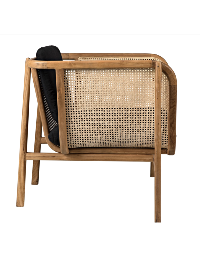 Noir Balin Chair with Caning