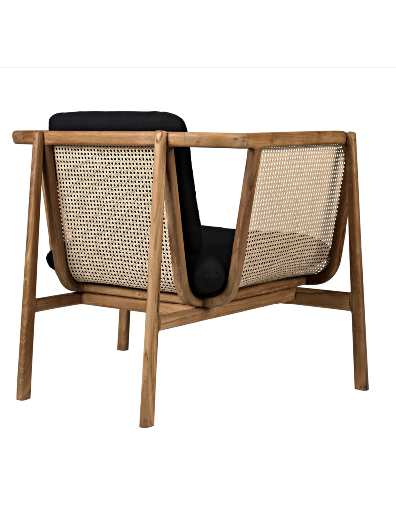Noir Balin Chair with Caning