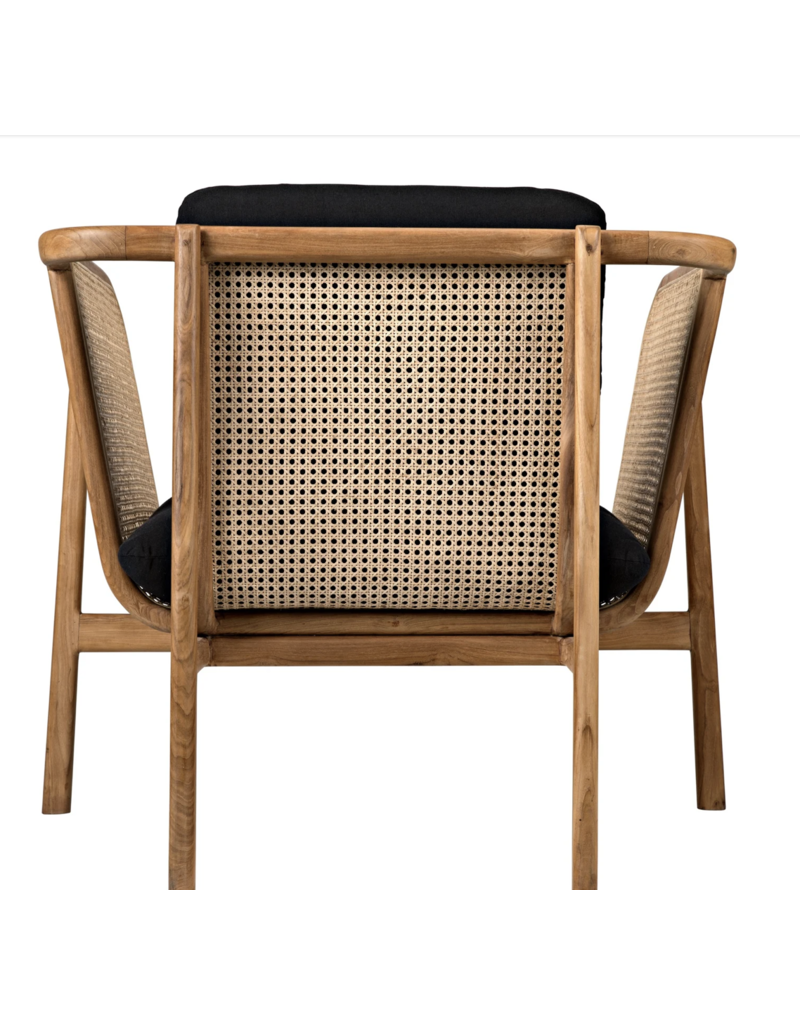 Noir Balin Chair with Caning