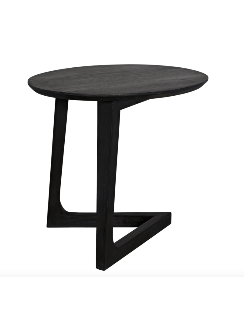 Noir Cantilever Table, Charcoal Black