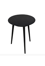 Noir Tripod Side Table, Charcoal Black
