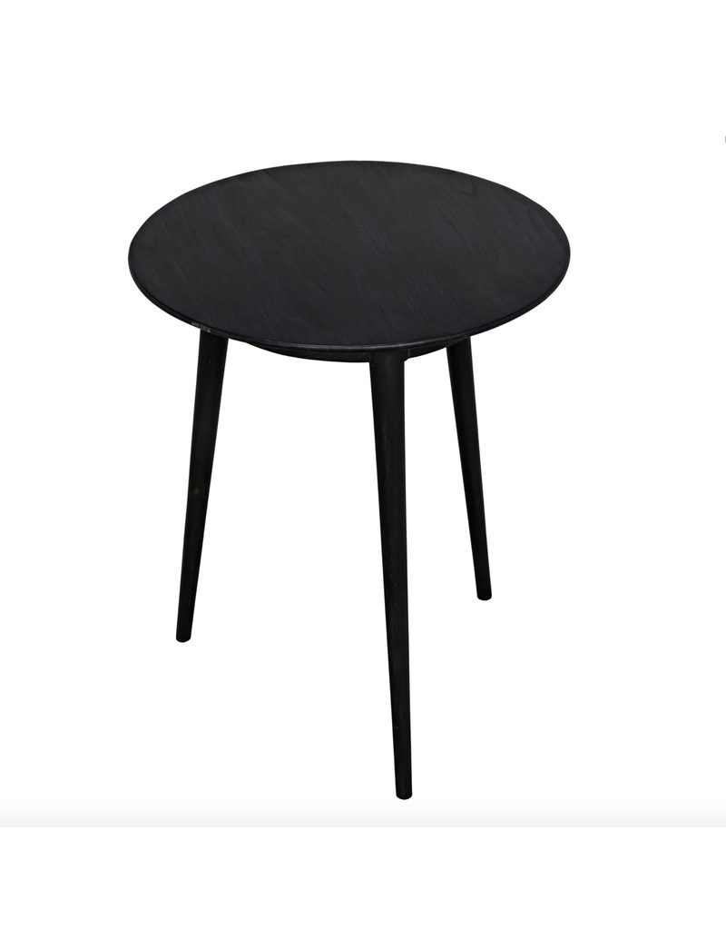 Noir Tripod Side Table, Charcoal Black