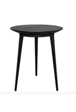 Noir Tripod Side Table, Charcoal Black