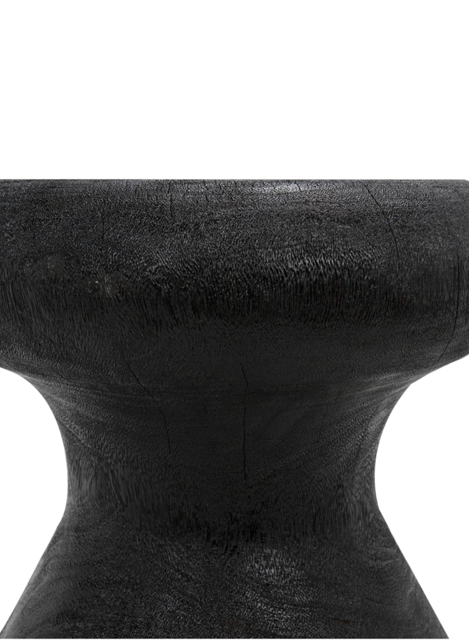 Samson Stool/Side Table, Burnt Black