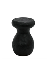 Noir Samson Stool/Side Table, Burnt Black