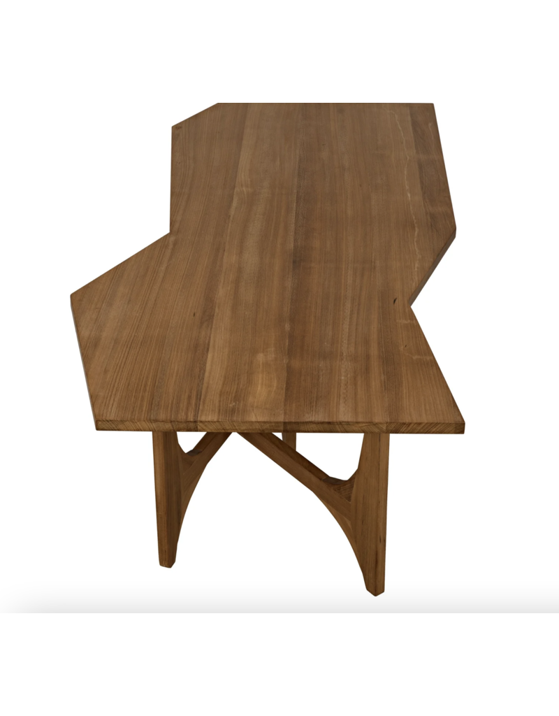 Noir Fenton Coffee Table, Gold Teak