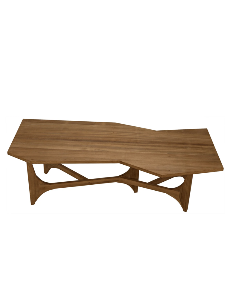Noir Fenton Coffee Table, Gold Teak