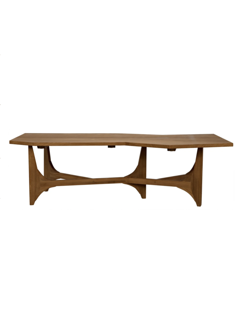 Noir Fenton Coffee Table, Gold Teak