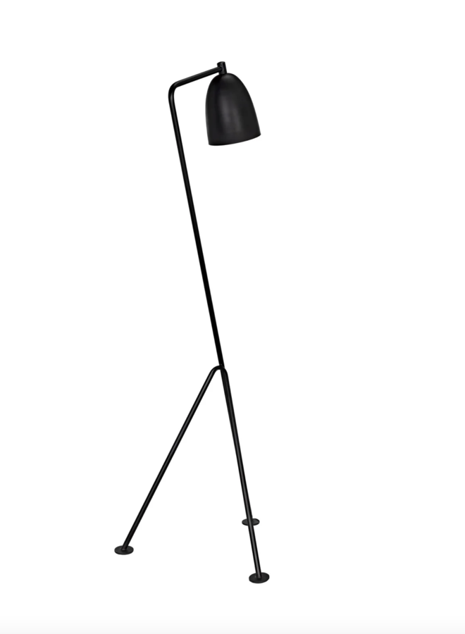 Asti Floor Lamp, Black Steel