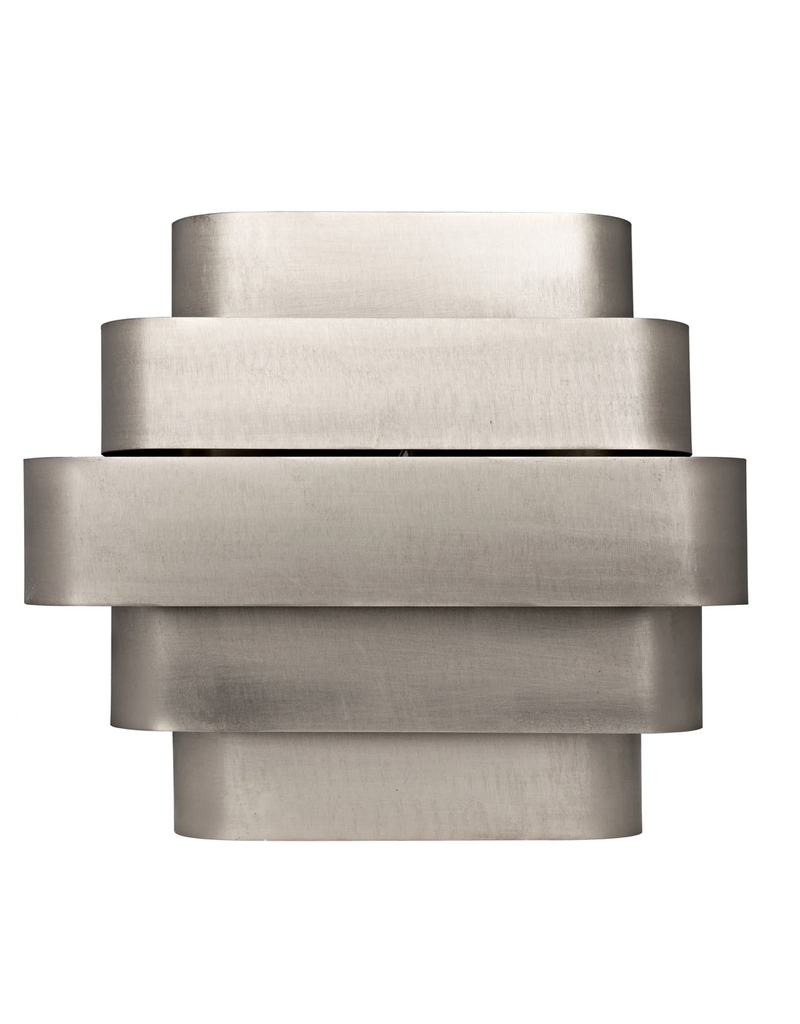 Noir Baas Sconce, Antique Silver Finish