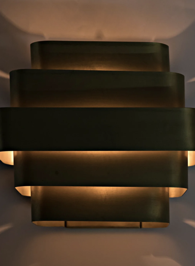 Baas Sconce, Metal with Brass Finish