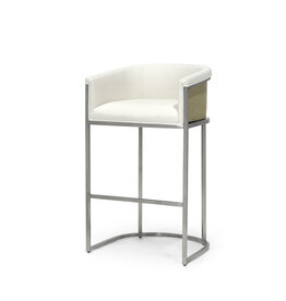 Donovan 30" Barstool, Silver