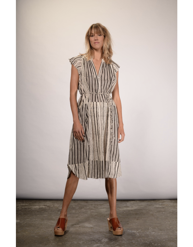 V.DE. VINSTER SHIVA STRIPES DRESS NO SLEEVES