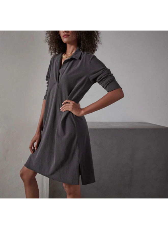 HEAVY JERSEY RELAXED POLO DRESS