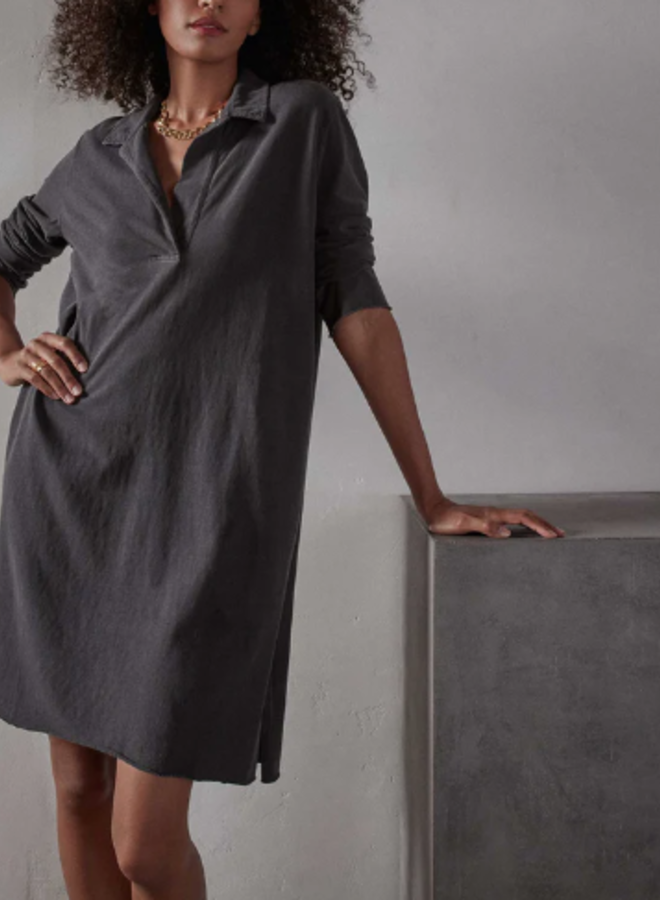 HEAVY JERSEY RELAXED POLO DRESS