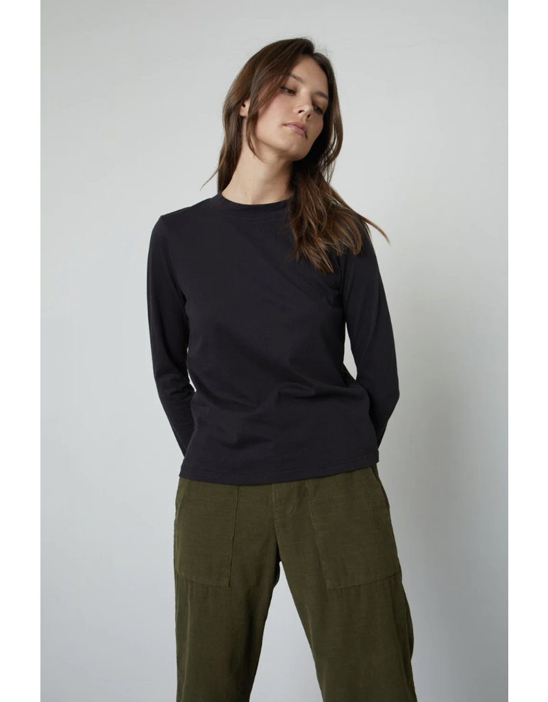 VELVET BY GRAHAM & SPENCER QUINNY LONG SLEEVE 3/4 SLEEVE MOCK NECK TEE
