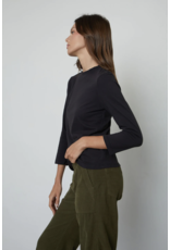 VELVET BY GRAHAM & SPENCER QUINNY LONG SLEEVE 3/4 SLEEVE MOCK NECK TEE