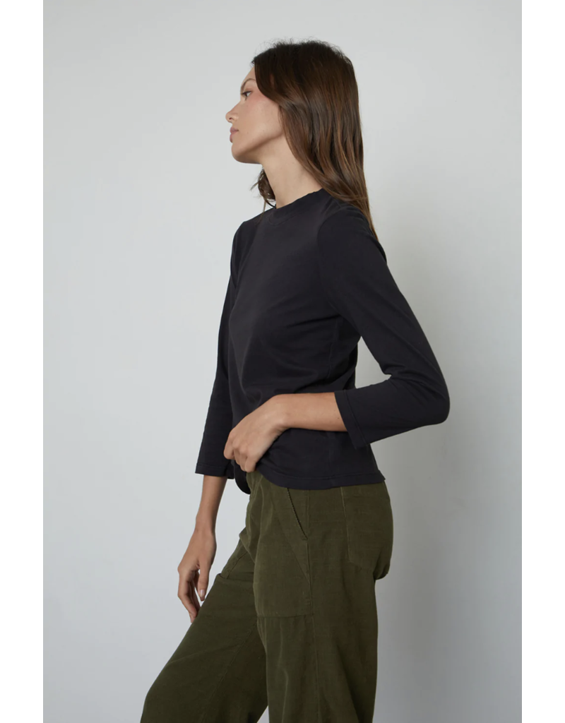 VELVET BY GRAHAM & SPENCER QUINNY LONG SLEEVE 3/4 SLEEVE MOCK NECK TEE