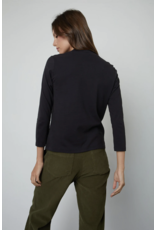 VELVET BY GRAHAM & SPENCER QUINNY LONG SLEEVE 3/4 SLEEVE MOCK NECK TEE