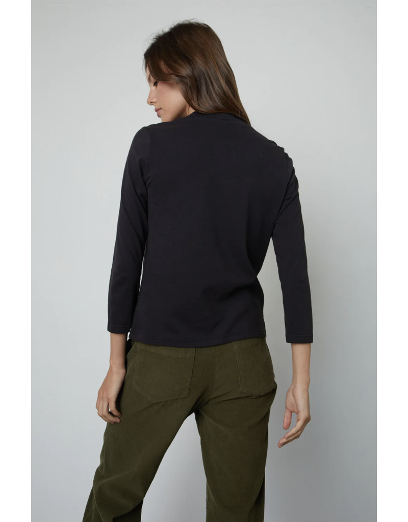 VELVET BY GRAHAM & SPENCER QUINNY LONG SLEEVE 3/4 SLEEVE MOCK NECK TEE
