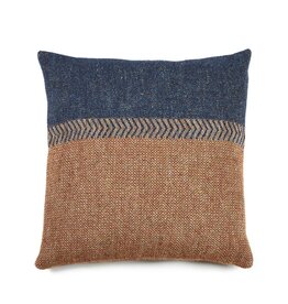 LIBECO LINEN JULES PILLOW  IN RUST HERRINGBONE 25X25